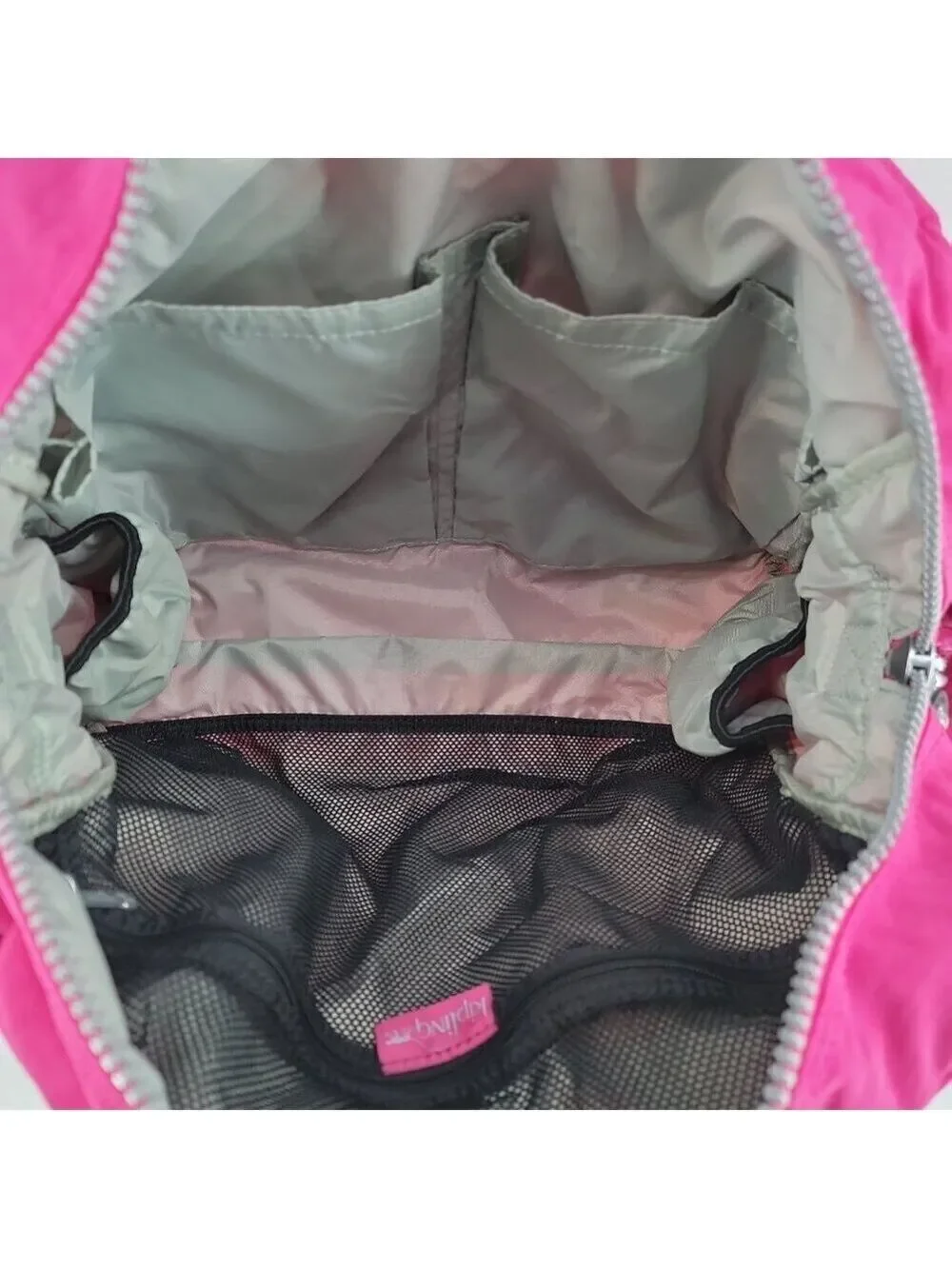 💗 Kipling Pink Messenger Bag w/ Monkey Charm – Cute, Lightweight & Ready to Go!